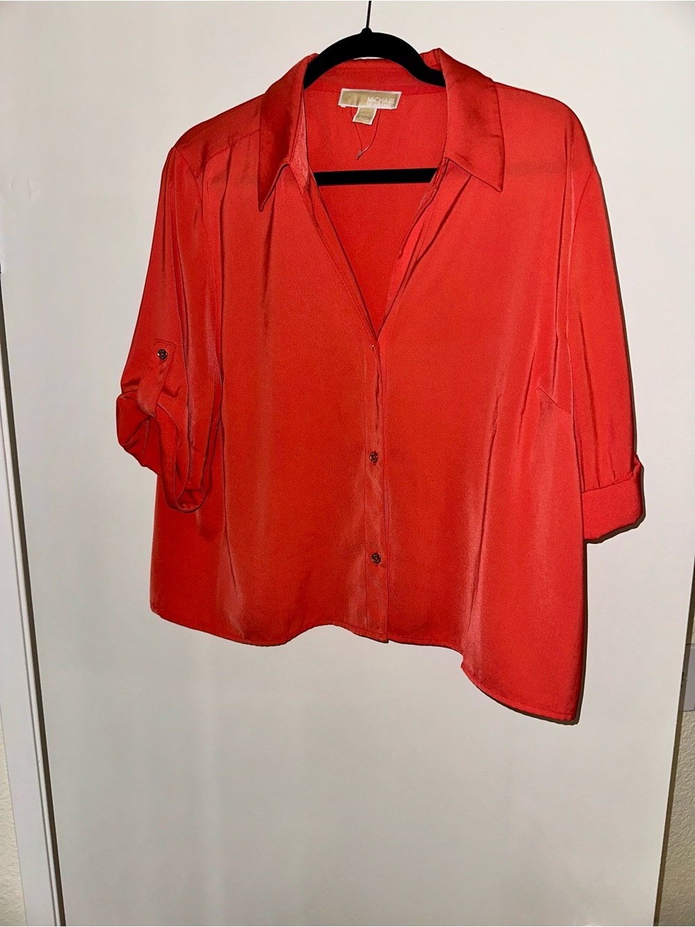 Michael Kors orange Button-Up Women's Blouse